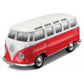 Burago 1:64 Scale VW T1 Samba Van - Red/White