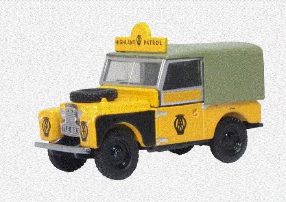 Oxford Diecast 76LAN188025 1/76 Scale Land Rover Series I 88 Canvas AA Highland Patrol