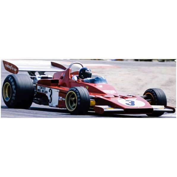 GP Replicas 1:43 Scale Ferrari 312B3 #3 Jacky Ickx 5th France GP 1973