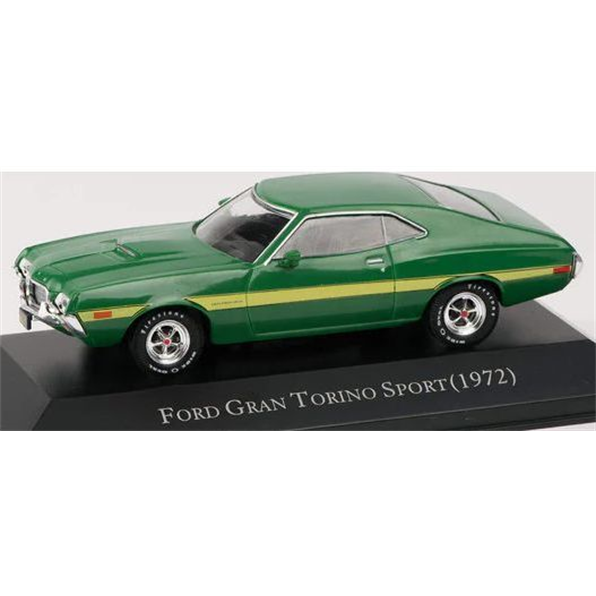 Atlas Editions 1:43 Scale Ford Gran Torino Sport (1972) - Green - American Car Collection