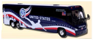 Iconic Replicas  1:87th Scale MCI J4500 Coach United States National Soccer Team