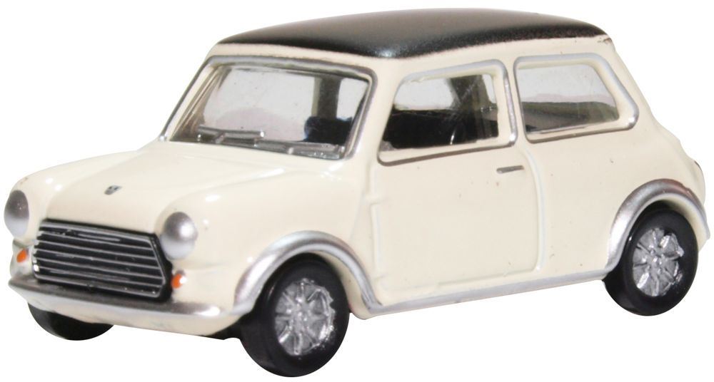 Oxford Diecast 1:76 Scale Mini Cooper S MkII Snowberry White/Black