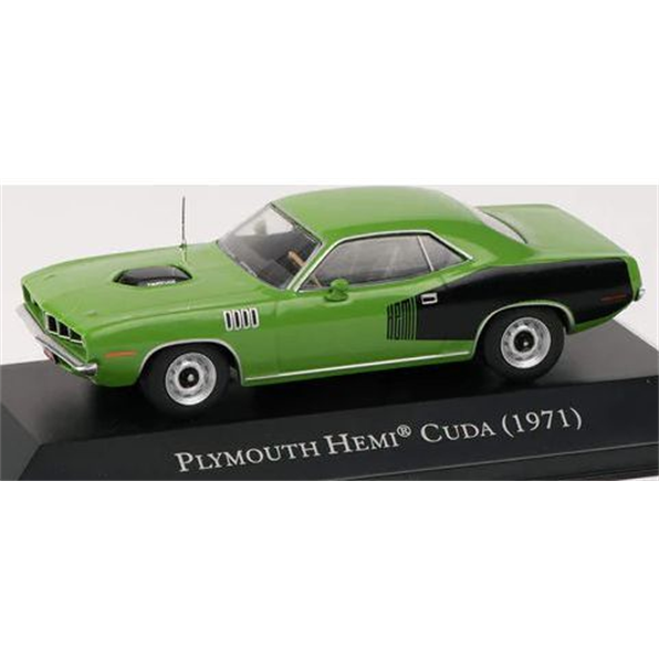 Atlas Editions 1:43 Scale Plymouth Hemi 'Cuda (1971) - Green - American Car Collection