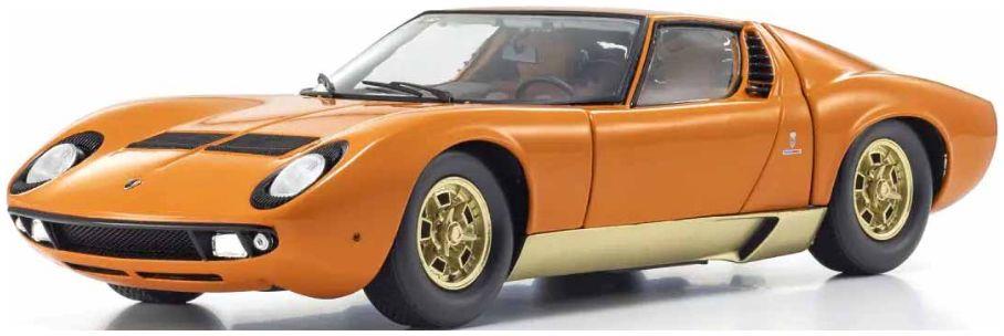 Kyosho 1:18 Scale Lamborghini Miura P400 1968 Orange Gold