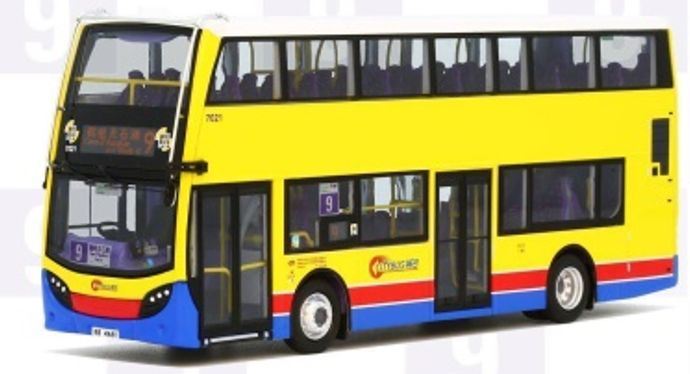 Model 1 1:76 Scale Citybus ADL E400 10.5m 7021 rt. 9 Cape D'Aguilar + Shek O