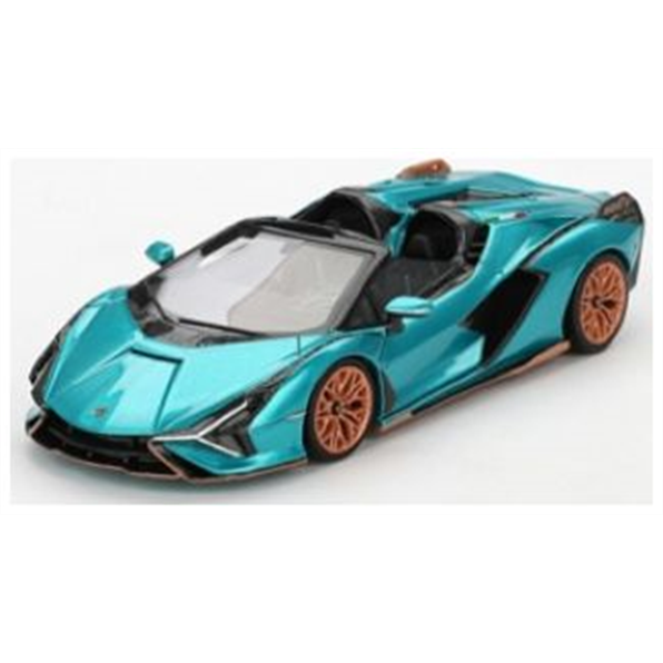 Truescale 1:43 Scale Lamborghini Sian Roadster Blu Uranus