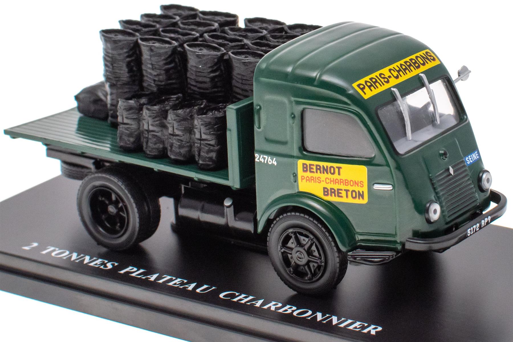 Atlas Editions 1:43 Scale Renault 2 Tonnes Plateau Charbonnier 1947 Renault Commercial Collection - Blister