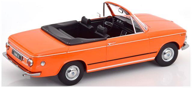 Kk Scale 1:18 Scale BMW 1600-2 Cabrio 1968 Orange w/Removable Softtop
