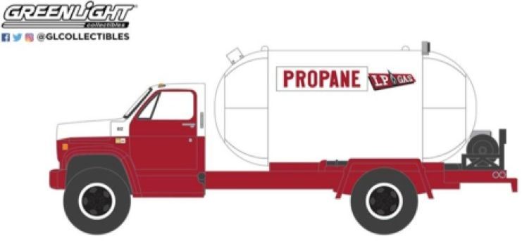 Greenlight 1:64 Scale Chevrolet C-65 Propane Truck LP Gas 1985