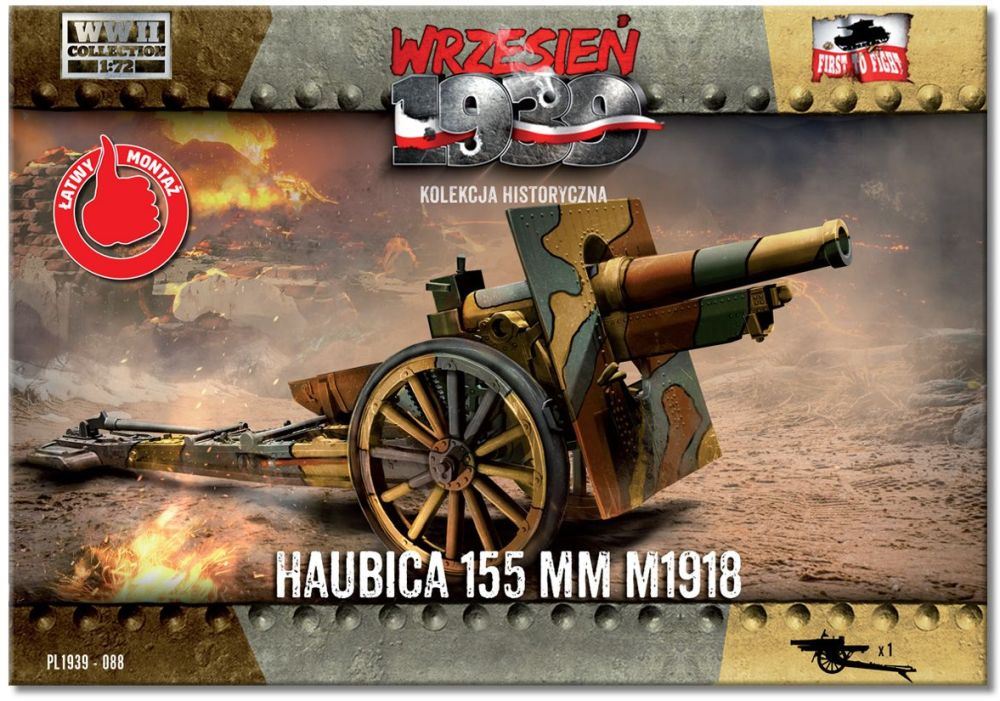 First to fight kits 1:72 Scale 155mm Howitzer, M1918