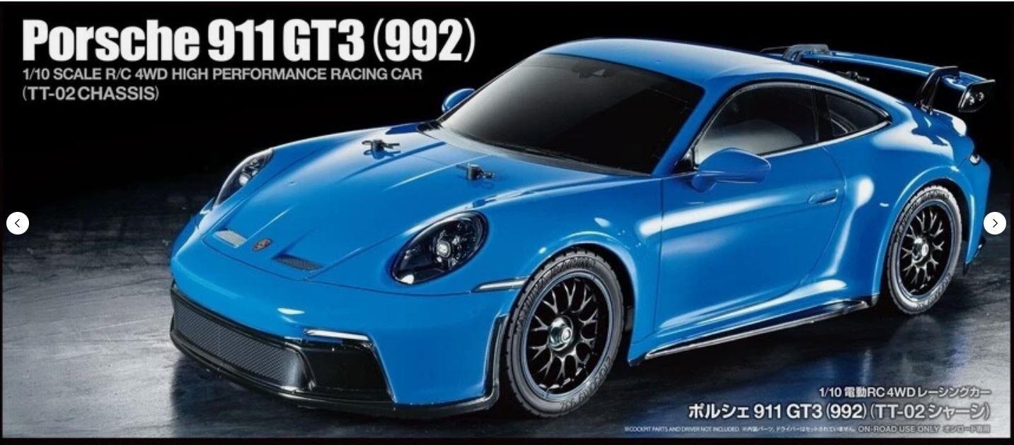 Tamiya RC 58712 1/10 Scale Porsche 911 GT3 (992) TT-02  Assembly Kit