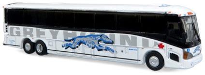 Iconic Replicas 1:160 Scale MCI D4505 Coach Greyhound Canada Shadow Trim