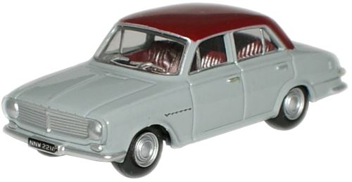 Oxford Diecast 1:76 Scale Vauxhall FB Victor Venetian Gull Grey/Red