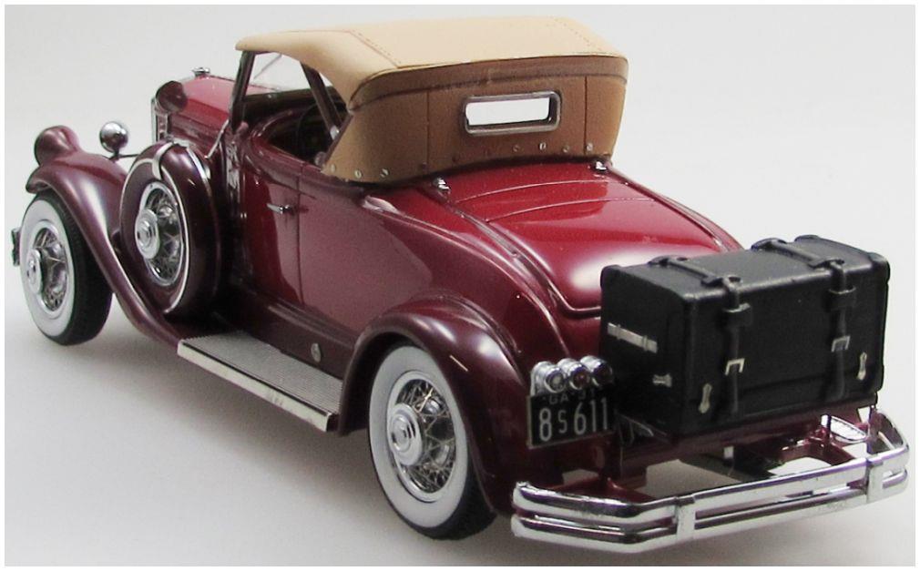 Esval 1:43 Scale Pierce Arrow Model B Roadster Top Up Maroon/Red 1930