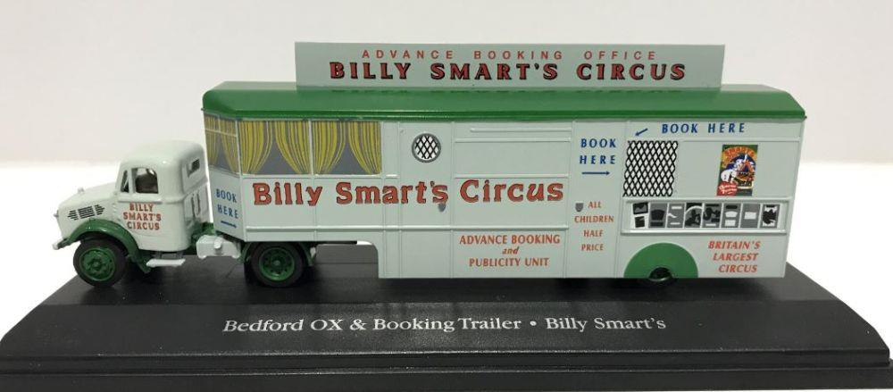 Atlas Editions 1:76 Scale Bedford OX Truck Booking Trailer Billy Smart's Circus