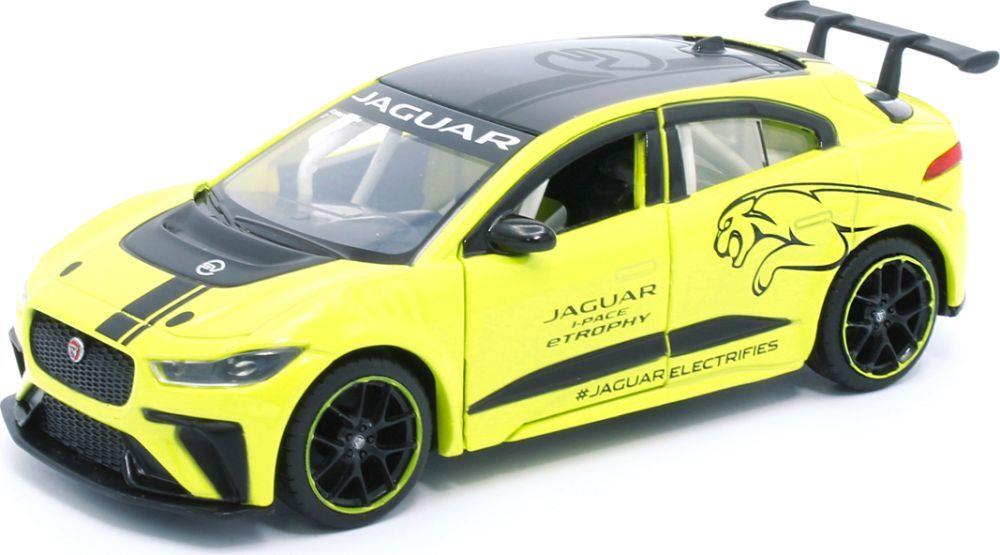 Tayumo 1:36 Scale Jaguar I-PACE e-TROPHY - Yellow Pull Back