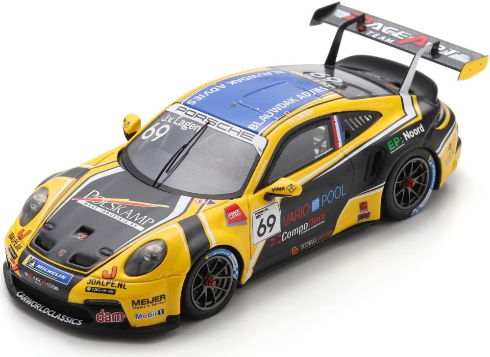 Spark 1:43rd Scale Porsche 911 GT3 Cup #69 Carrera Cup Benelux Champion 2025 Jaap van Lagen