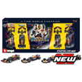 Burago 1:43 Scale Red Bull Racing F1 - 4 x World Champion Set Max Verstappen RB16B/RB18/RB19/RB20