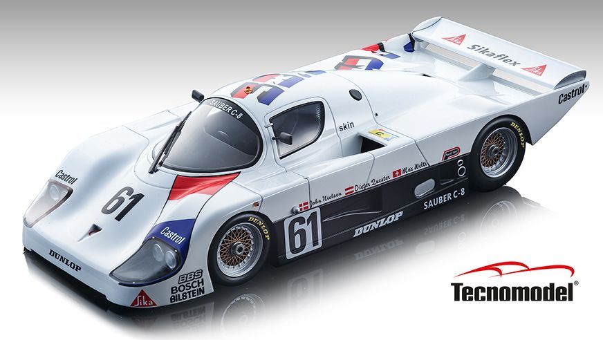 Tecnomodels� 1:18 Scale Sauber C8 1985 24H Le Mans #61 Dieter Quester/Max Welti/John Nielsen