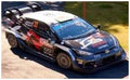 IXO 1:18 Scale Toyota GR Yaris RALLY1 Hybrid #33 Evans Martin 2024 Rally Japan Winner WRC1