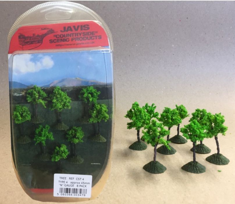 Javis Manufacturing 1:148 Scale Countryside Trees (8 x 45mm)