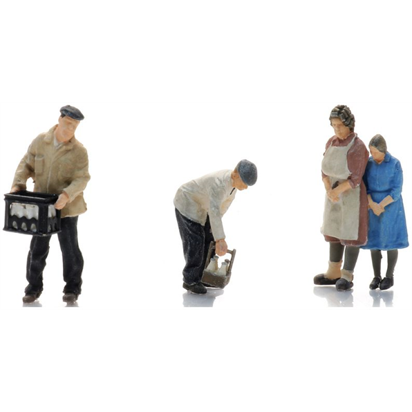 Artitec 1:87 Scale Milkmen w/Customers 1970-90 (3x) Ready-Made Figures