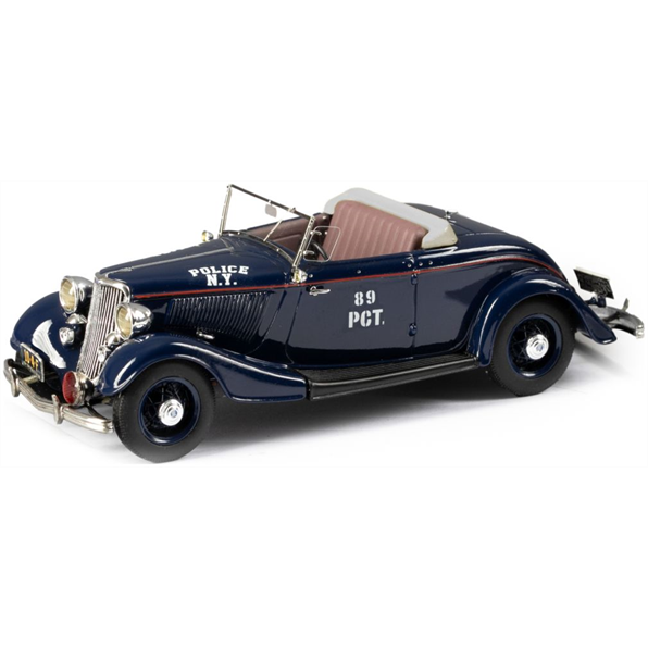Esval 1:43 Scale Ford Model 40 Roadster New York City Police Top Up Black 1933
