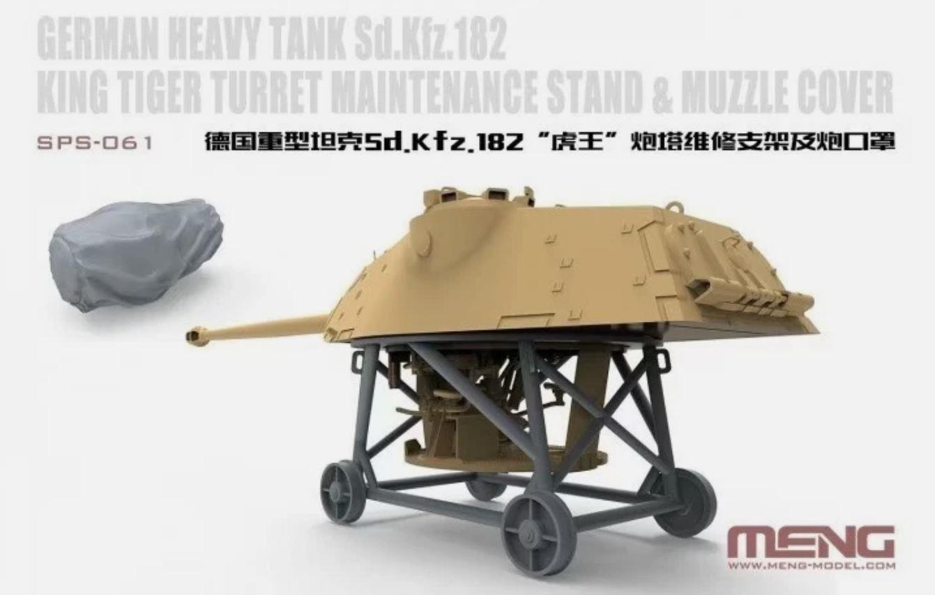 Meng Models 1/35 Scale Heavy Tank Sd.Kfz. 182 King Tiger Turret Stand +Muzzle