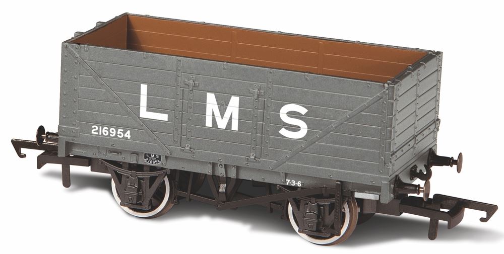 Oxford Diecast 1:76 Scale 7 Plank Mineral Wagon - LMS216954