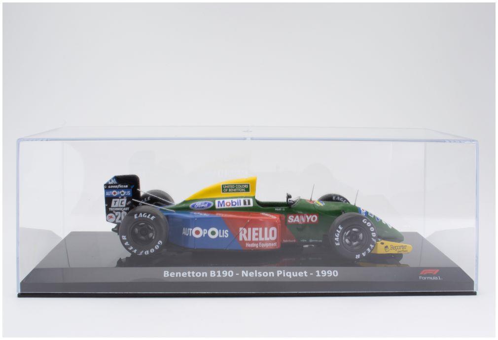 Atlas Editions 1:24 Scale Benetton B190 - Nelson Piquet - 1990 Cased - 1:24th Scale F1 Collection