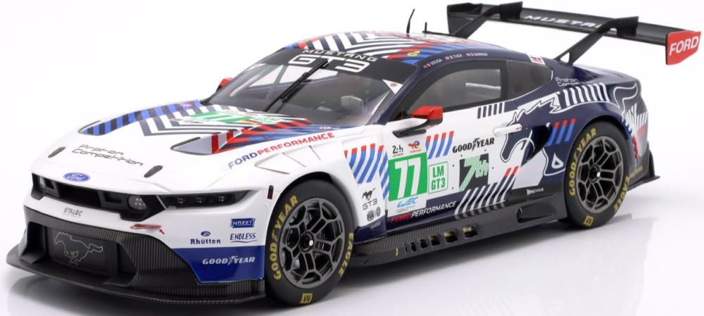 IXO  1:18th Scale Ford Mustang GT3 #77 24h Le Mans 2025 Proton Competition Barker/Sousa/Tuck