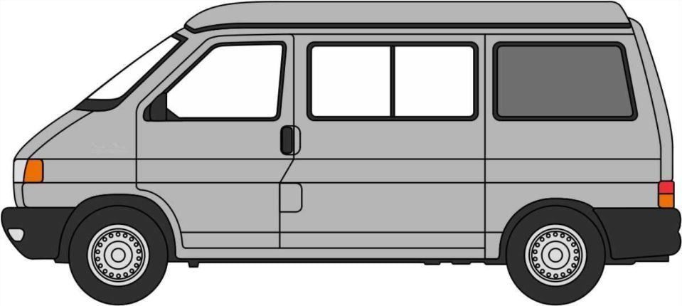 Oxford Diecast 1:76 Scale VW T4 Westfalia Camper Silver Grey