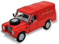 Cararama Land Rover S3 109 Soft Top - Fire Brigade Red 1:43 Scale