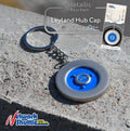 Model 1  Scale Leyland Hub Cap Blue Keyring