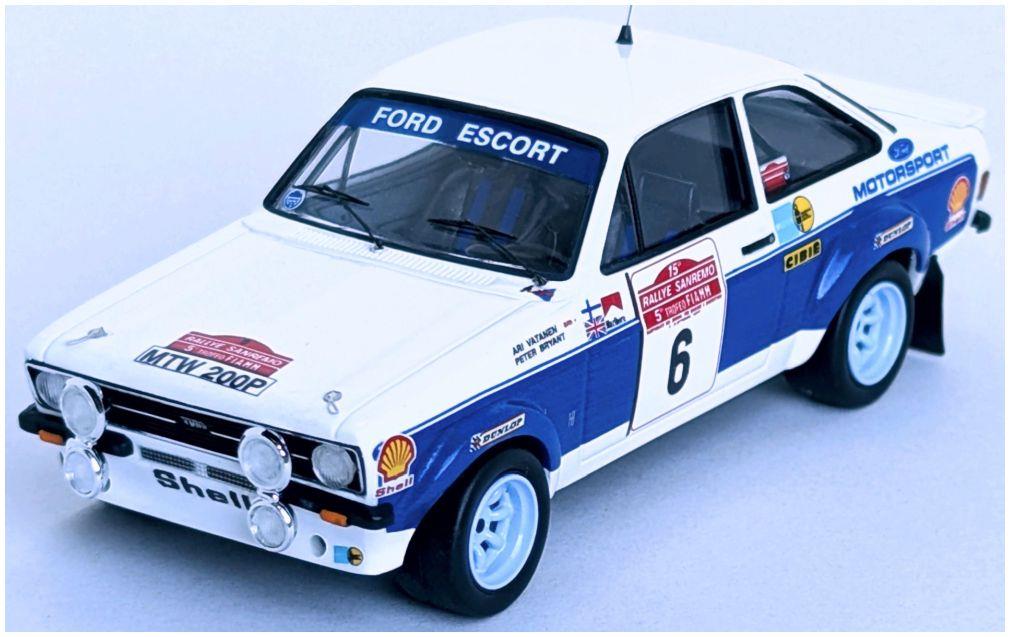 Trofeu  1:43rd Scale Ford Escort Mk2 Sanremo Rally 1977 #6 Ari Vatanen/Peter Bryant