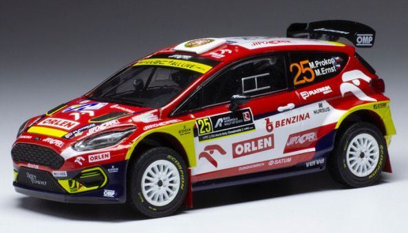 IXO 1:43 Scale Ford Fiesta R5 MkII #25 Orlen Rally Acropolis 2021 M.Prokop/M.Ernst