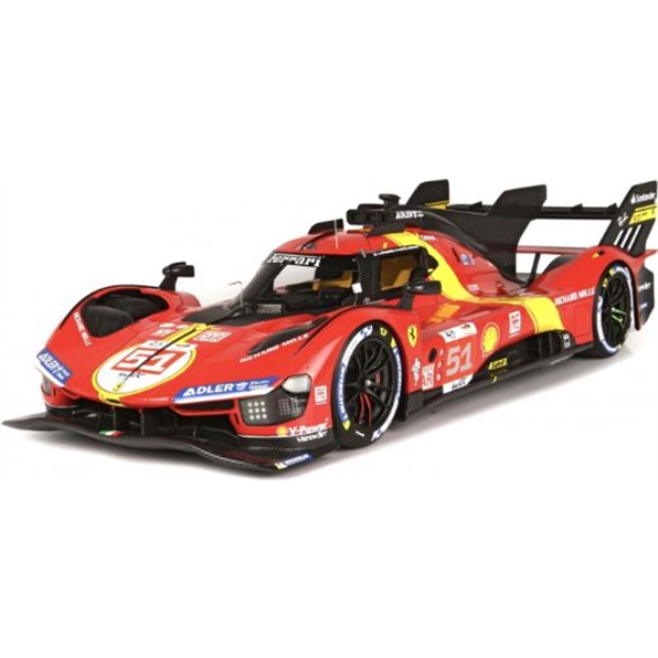 Burago 1:24 Scale Ferrari 499P #51 Calado/Giovinazzi/Pier Guidi Winner 24H Le Mans 2023 Kit