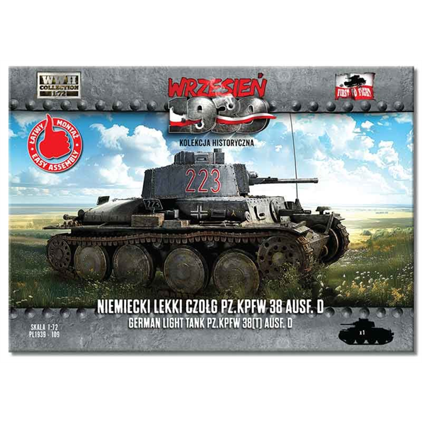First to fight kits 1:72 Scale German light tank Pz.Kpfw 38(t) Ausf. D