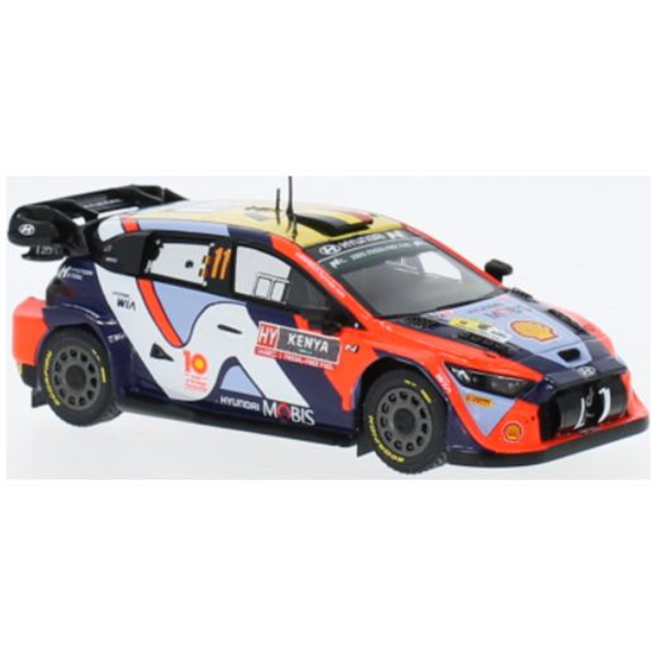 IXO 1:43 Scale Hyundai i20 N Rally1 #11 WRC Safari Rallye Kenya T.Neuville/M.Wydaeghe
