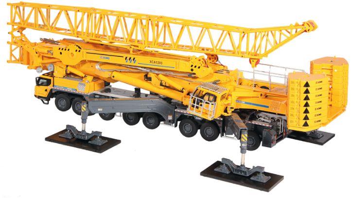 Keng Fai 1:50 Scale XCMG XCA 1200 Mobile Crane Yellow