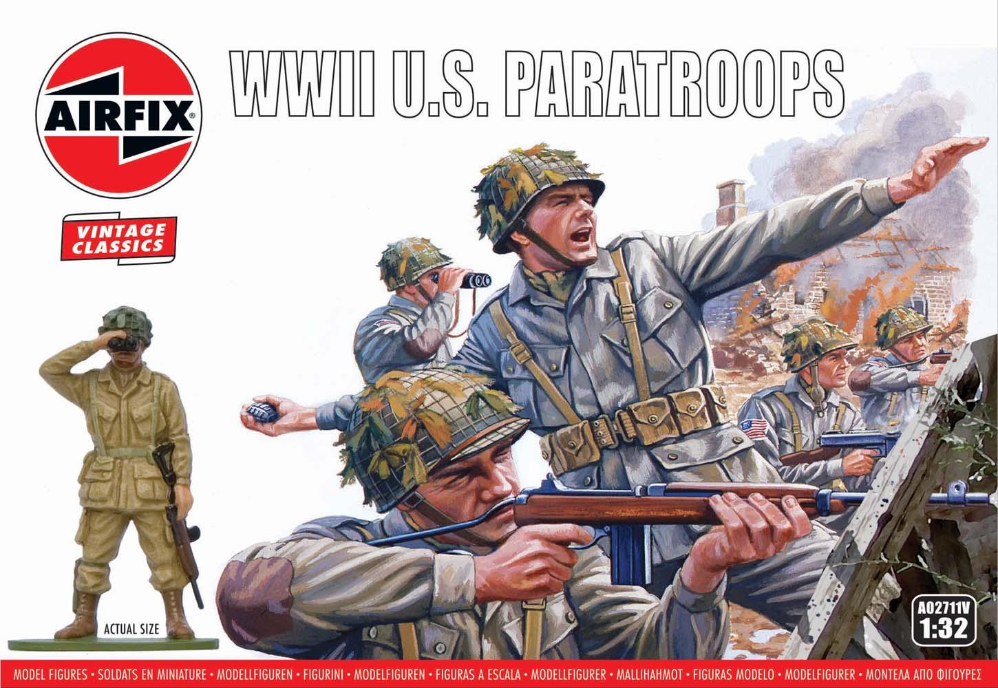 Airfix 1/32 Scale WWII US PARATROOPERS A02711V
