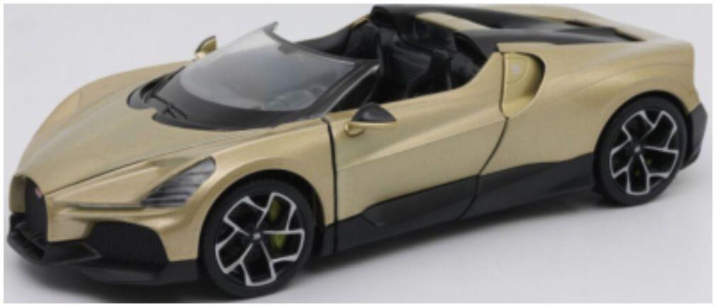 Welly  1:24th Scale Bugatti W16 Mistral Gold/Black