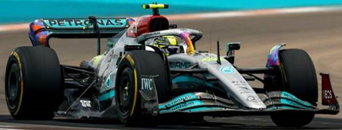 Spark 1:43 Scale Mercedes AMG Petronas F1 W13 E Performance #44 Miami GP 2022 Lewis Hamilton
