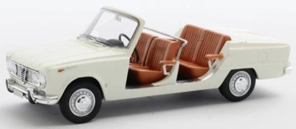 Matrix 1:43 Scale Alfa Romeo Giulia Torpedo Colli Open White 1965