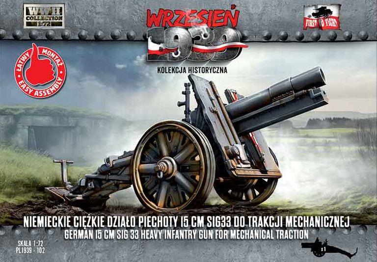 First to fight kits 1:72 Scale German Heavy Infantry Gun 15 cm sIG33 for Mechanical Traction