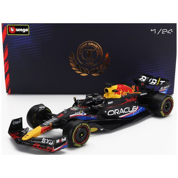 Burago 1:24 Scale Red Bull F1 RB19 Team Oracle #1 Champion 1st Austin USA GP 2023 M. Verstappen