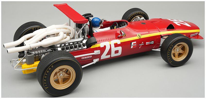 Tecnomodels 1:18 Scale Ferrari 312 F1/68 French GP 1968 #26 Jacky Ickx w/Driver Figure
