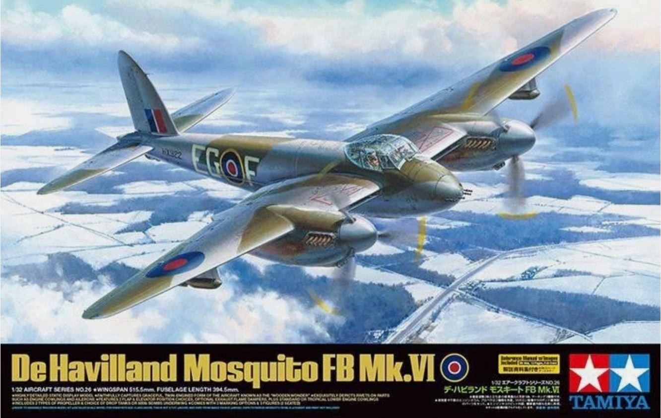 Tamiya 60326 1/32 Scale DE HAVILLAND MOSQUITO FB MK.VI KIT Strategic Bombing