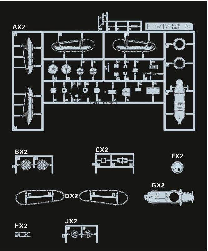 Flyhawk  3000 1/72 Scale French FT-17 Light Tank Cast Turret (1+1)