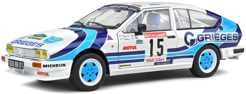 Solido 1:18 Scale Alfa Romeo GTV6 Tour de Corse 1986 C.Rigollet/M.Bathelot